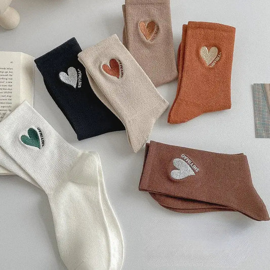 Chaussettes en coeur - lot de 5