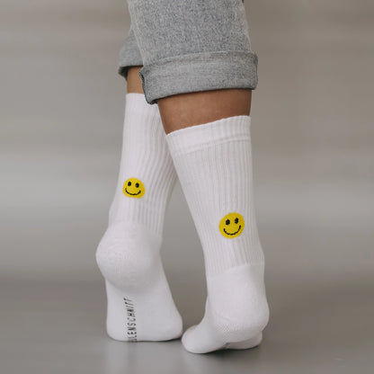 Chaussettes smiley jaune (39-42)