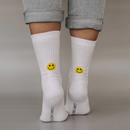 Chaussettes smiley jaune (39-42)